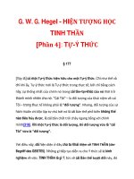 G. W. G. Hegel - HIỆN TƯỢNG HỌC TINH THẦN [Phần 4]: TỰ-Ý THỨC_3 potx