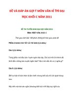 ĐỀ VÀ ĐÁP ÁN GỢI Ý MÔN VĂN KÌ THI ĐẠI HỌC KHỐI C NĂM 2011_1 pptx