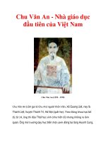 Chu Văn An - Nhà giáo dục đầu tiên của Việt Nam pps