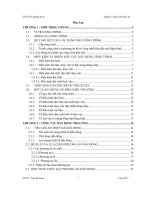 Đồ án thiết kế tổ chức thi công đập chính hồ chứa nước cửa đạt