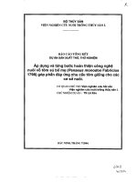 Áp dụng và từng bước hoàn thiện công nghệ nuôi vỗ tôm sú bố mẹ (Penaeus monodon Fabricius 1798) góp phần đáp ứng nhu cầu tôm giống cho các cơ sở nuôi