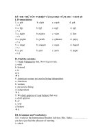 KỲ THI THỬ TỐT NGHIỆP VÀ ĐẠI HỌC NĂM 2011 - TEST 28 ppsx