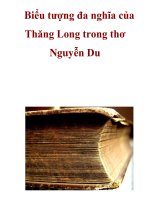 Biểu tượng đa nghĩa của Thăng Long trong thơ Nguyễn Du docx