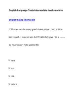 English Language Tests-Intermediate level''''s archiveEnglish Slang Idioms (80) pdf