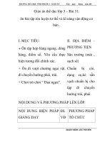 Giáo án thể dục lớp 3 – Bài 31: ôn bài tập rèn luyện tư thế và kĩ năng vận động cơ bản potx