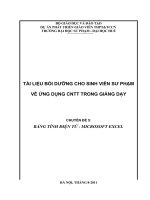 Bảng tính điện tử MS excel