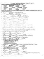 KỲ KIỂM TRA HỌC KỲ I MÔN ANH VĂN – ĐỀ 6 pot