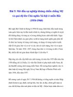 Bài 5: Mở đầu sự nghiệp kháng chiến chống Mỹ và quá độ lên Chủ nghĩa Xã hội ở miền Bắc (1954-1960_2 ppsx