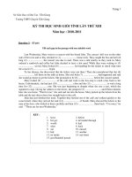 KỲ THI HỌC SINH GIỎI TỈNH LẦN THỨ XIII Năm học : 2010-2011 potx