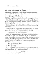 ĐỀ CƯƠNG cơ sở NGÀNH  MÔI TRƯỜNG