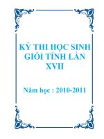 KỲ THI HỌC SINH GIỎI TỈNH LẦN XVII Năm học : 2010-2011 docx