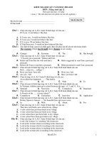ĐỀ THI HỌC KÌ I NĂM HỌC 2010-2011 - Mã đề thi 234 potx