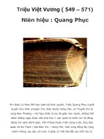 Triệu Việt Vương ( 549 – 571) Niên hiệu : Quang Phục pot