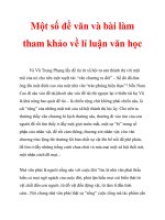 Một số đề văn và bài làm tham khảo về lí luận văn học_3 potx