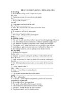 ĐỀ LUYỆN THI VÀ ĐÁP ÁN - TIẾNG ANH ( Số 1 ) pot