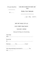 MẪU ĐƠN ĐỀ NGHỊ CẤP LẠI GIẤY PHÉP NHẬP KHẨU TEM BƯU CHÍNH pptx