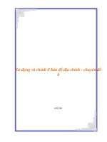 Sử dụng và chỉnh lí bản đồ địa chính - chuyên đề 4 pps