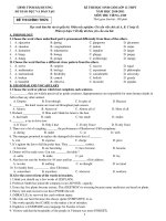 KÌ THI HỌC SINH GIỎI LỚP 12 THPT NĂM HỌC 2010-2011 MÔN THI: TIẾNG ANH ppsx