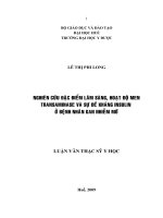 Nghiên cứu đặc điểm lâm sàng, hoạt độ men transaminase và sự đề kháng insulin ở bệnh nhân gan nhiễm mỡ