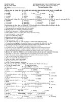 ĐỀ THAM KHẢO ÔN THI TỐT NGHIỆP THPT MÔN TIẾNG ANH 12 - TRƯỜNG THPT PHẠM CÔNG BÌNH potx