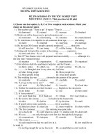 ĐỀ THAM KHẢO ÔN THI TỐT NGHIỆP THPT MÔN TIẾNG ANH 12 - TRƯỜNG THPT KHÂM ĐỨC pps