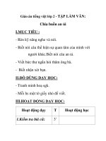 Giáo án tiếng việt lớp 2 - TẬP LÀM VĂN: Chia buồn an ủi pot