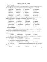 ĐỀ THI THỬ ĐH – SỐ 7 docx