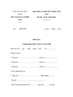 MẪU BIÊN BẢN Vi phạm hành chính về tần số vô tuyến điện doc