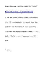 English Language Tests-Intermediate level''''s archiveBusiness buzzwords: Last increment bidding potx