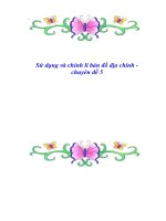 Sử dụng và chỉnh lí bản đồ địa chính - chuyên đề 5 ppt