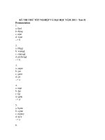 KỲ THI THỬ TỐT NGHIỆP VÀ ĐẠI HỌC NĂM 2011 - Test 51 ppsx