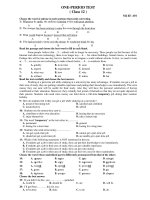 ONE-PERIOD TEST ( Class 12 ) Mã đề: A01 doc