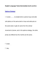 English Language Tests-Intermediate level''''s archiveOptions Strategy pptx