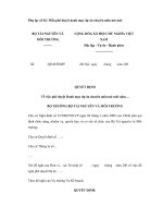 MẪU QUYẾT ĐỊNH Về việc phê duyệt Danh mục dự án chuyên môn mở mới pptx