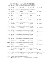 ĐỀ THI KHẢO SÁT ANH VĂN KHỐI 12 doc