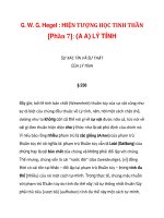 G. W. G. Hegel : HIỆN TƯỢNG HỌC TINH THẦN[Phần 7]: (A A) LÝ TÍNH_3 pot