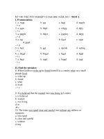KỲ THI THỬ TỐT NGHIỆP VÀ ĐẠI HỌC NĂM 2011 - TEST 2 ppsx