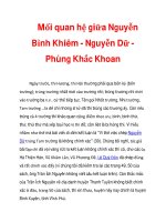 Mối quan hệ giữa Nguyễn Bỉnh Khiêm - Nguyễn Dữ Phùng Khắc Khoan_6 pps