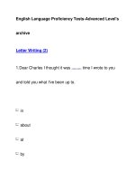English Language Proficiency Tests-Advanced Level''''sarchiveLetter Writing (2) pps