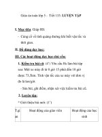 Giáo án toán lớp 5 - Tiết 133: LUYỆN TẬP pptx