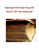 Ngôn ngữ trần thuật trong tiểu thuyết Việt Nam đương đại _3 ppt