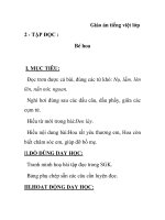 Giáo án tiếng việt lớp 2 - TẬP ĐỌC : Bé hoa pot