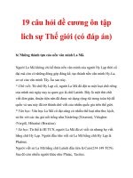 19 câu hỏi đề cương ôn tập lich sự Thế giới (có đáp án)_5 potx