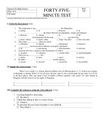 FORTY-FIVEMINUTE TEST Mark 009 pptx