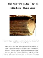Trần Anh Tông ( 1293 – 1314) Niên hiệu : Hưng Long pptx