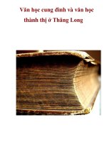 Văn học cung đình và văn học thành thị ở Thăng Long _1 pdf