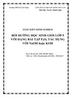 skkn bồi dưỡng học sinh giỏi lớp 9 với dạng bài tập p2o5 tác dụng với naoh hoặc koh
