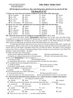 THE FIRST TERM TEST - Đề số 321 docx