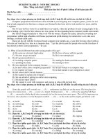 ĐỀ KIỂM TRA HK II NĂM HỌC 2010-2011 Môn : Tiếng Anh lớp 12 doc