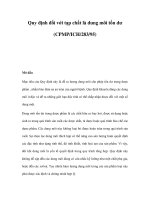 Quy định đối với tạp chất là dung môi tồn dư pptx